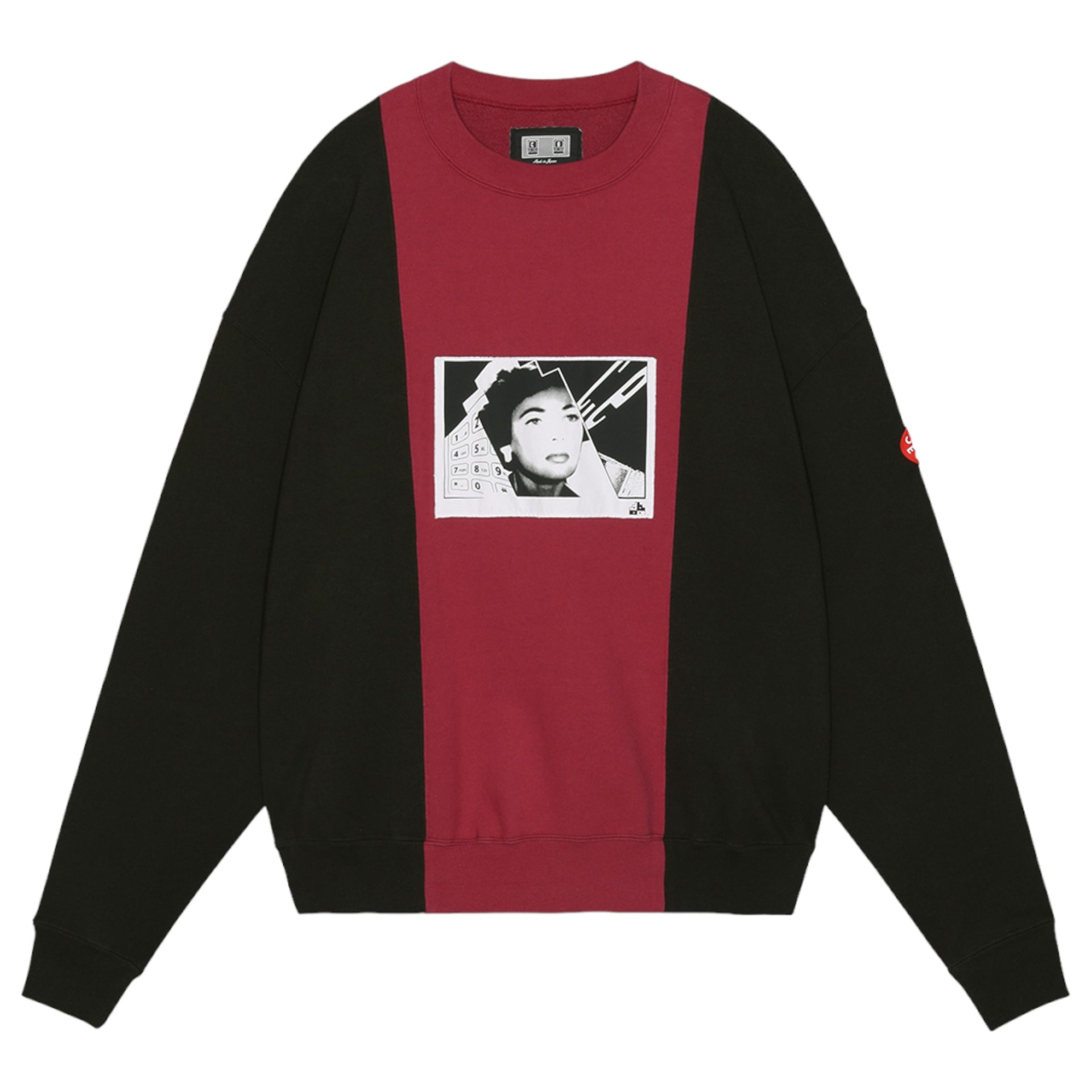 PANELLED TWO TONE CREWNECK / RED