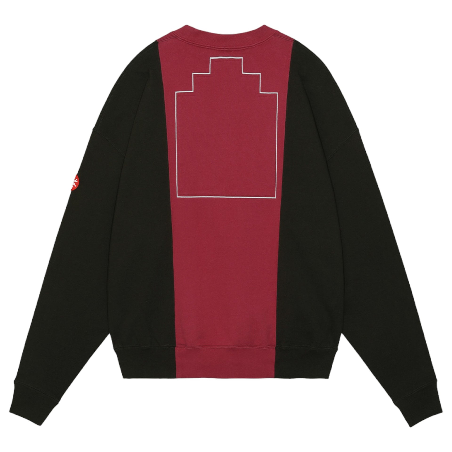 PANELLED TWO TONE CREWNECK / RED