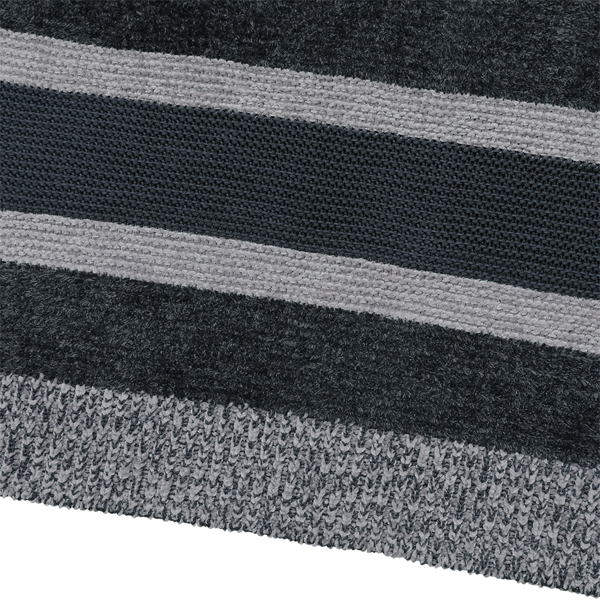 3 COLOUR STRIPE KNIT / GREY