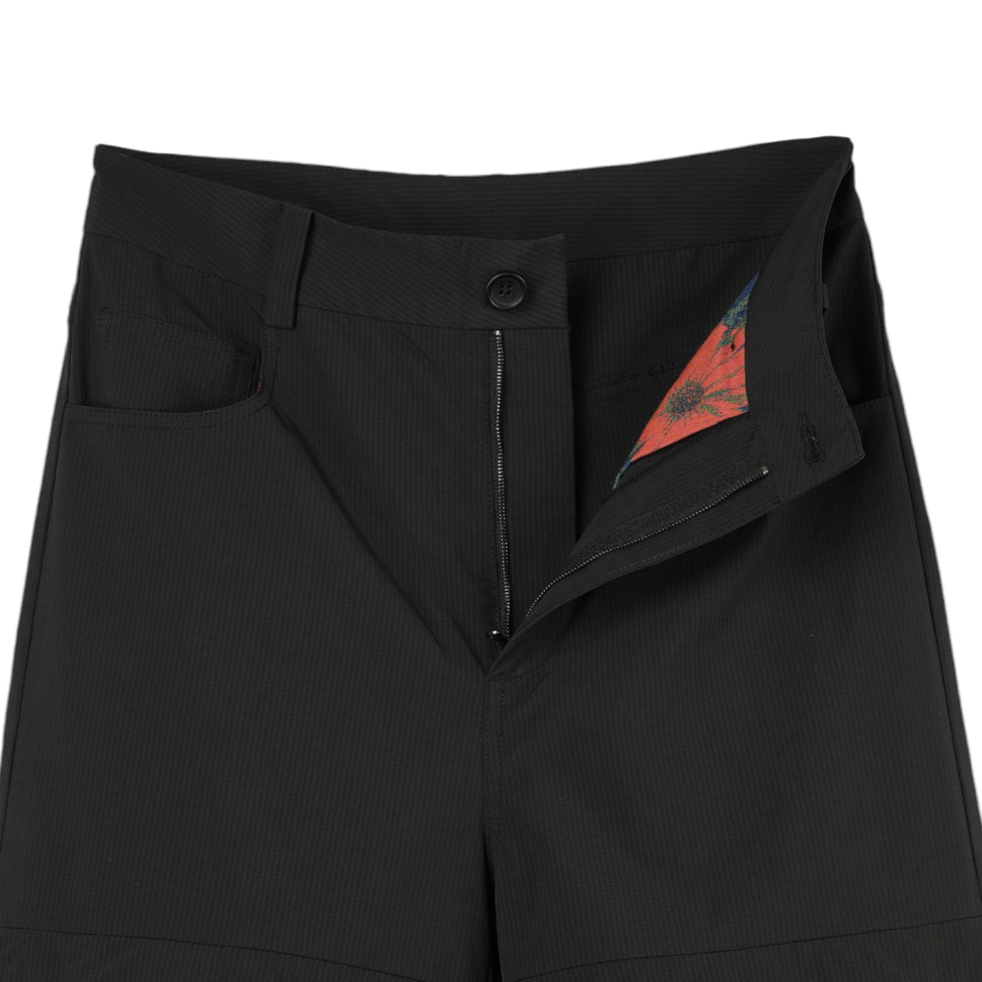 FOUR ZIPS BARREL POCKETS TROUSERS / BLACK