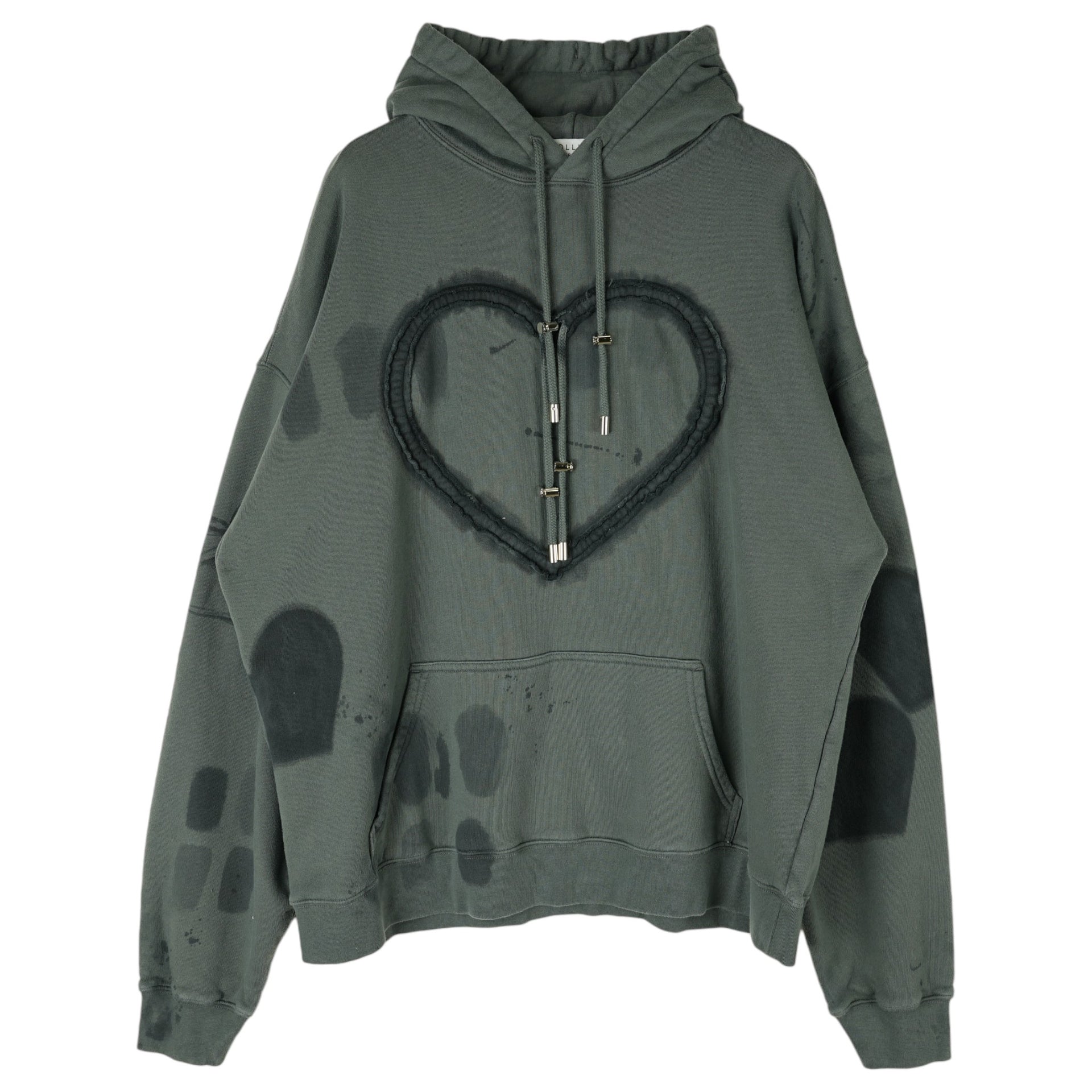 HEART HOODIE / BLACK HEART BURST