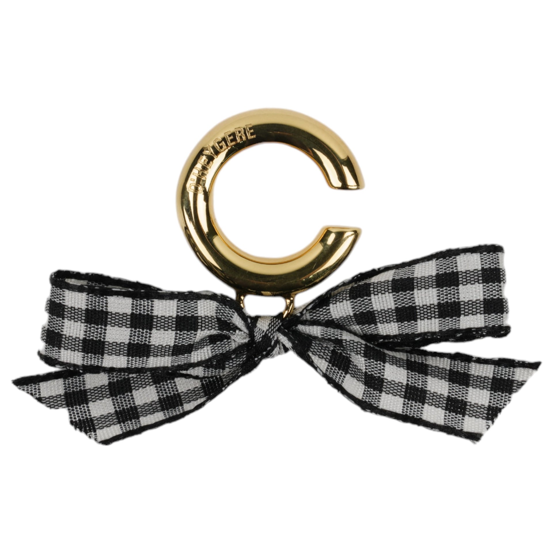 BOW EAR CUFF / GOLD/BLACK AND WHITE