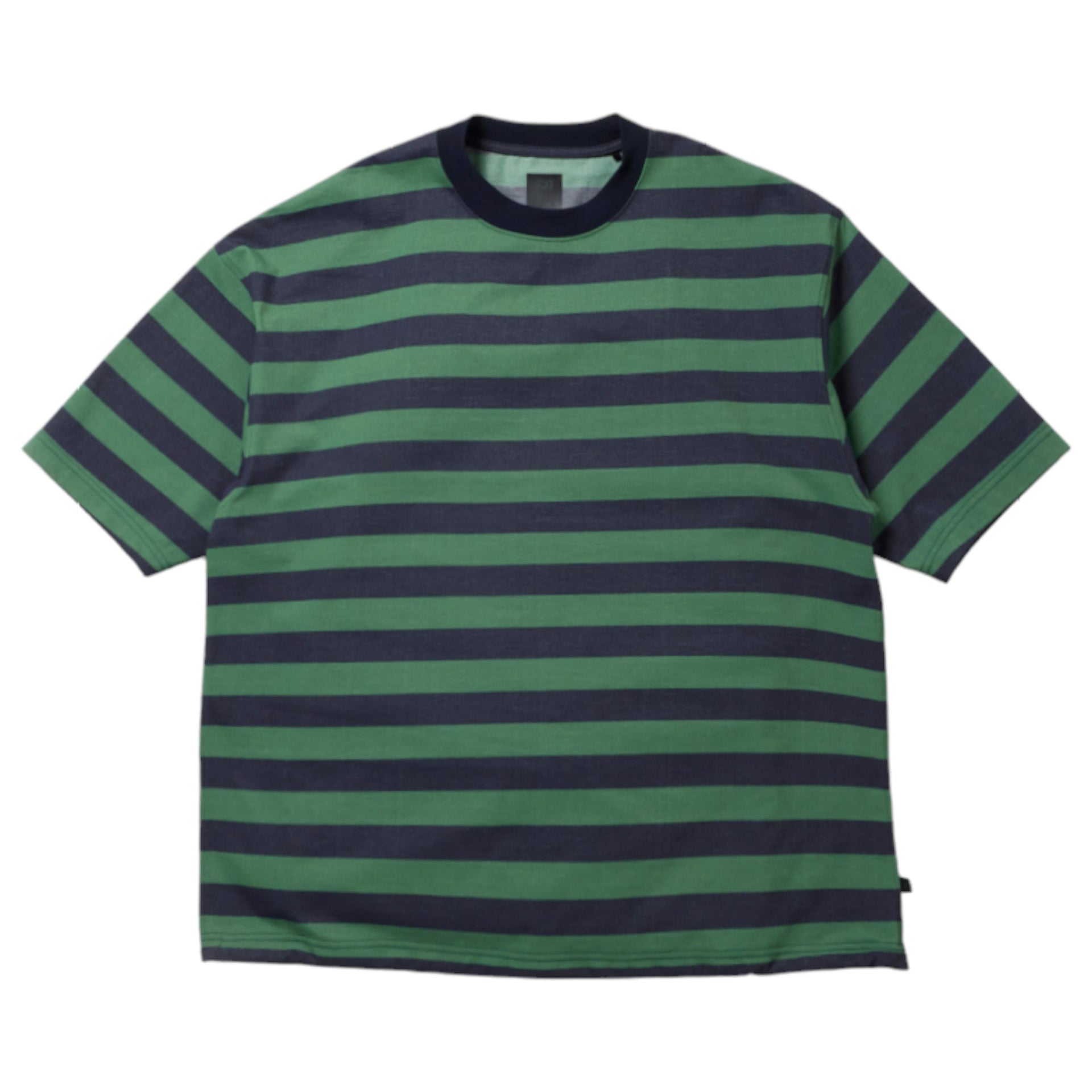 TECH DRAWSTRING BORDER S/S TEE / GREENxNAVY