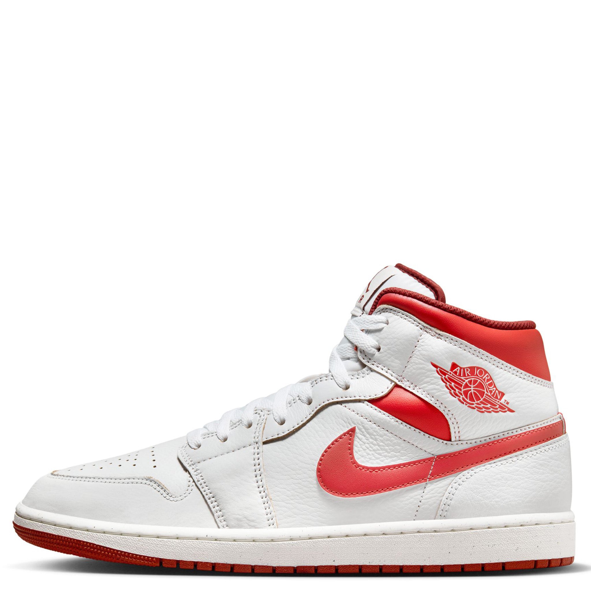 AIR JORDAN 1 MID SE / 160:WHITE/LOBSTER-DUNE RED-SAIL 