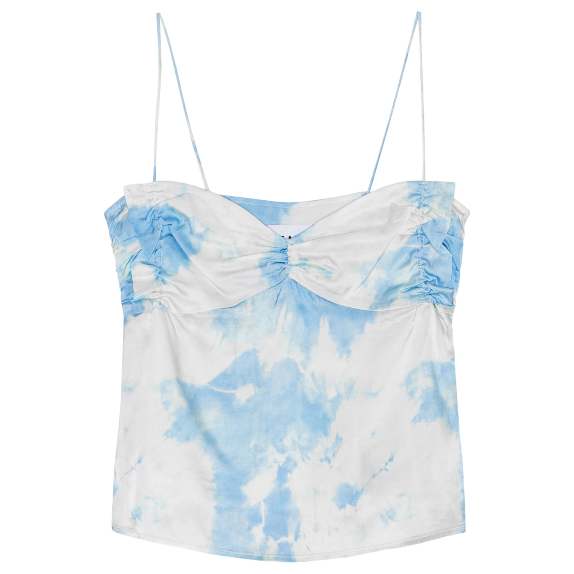 PRINTED SATIN SLIP TOP / 033:POWDER BLUE