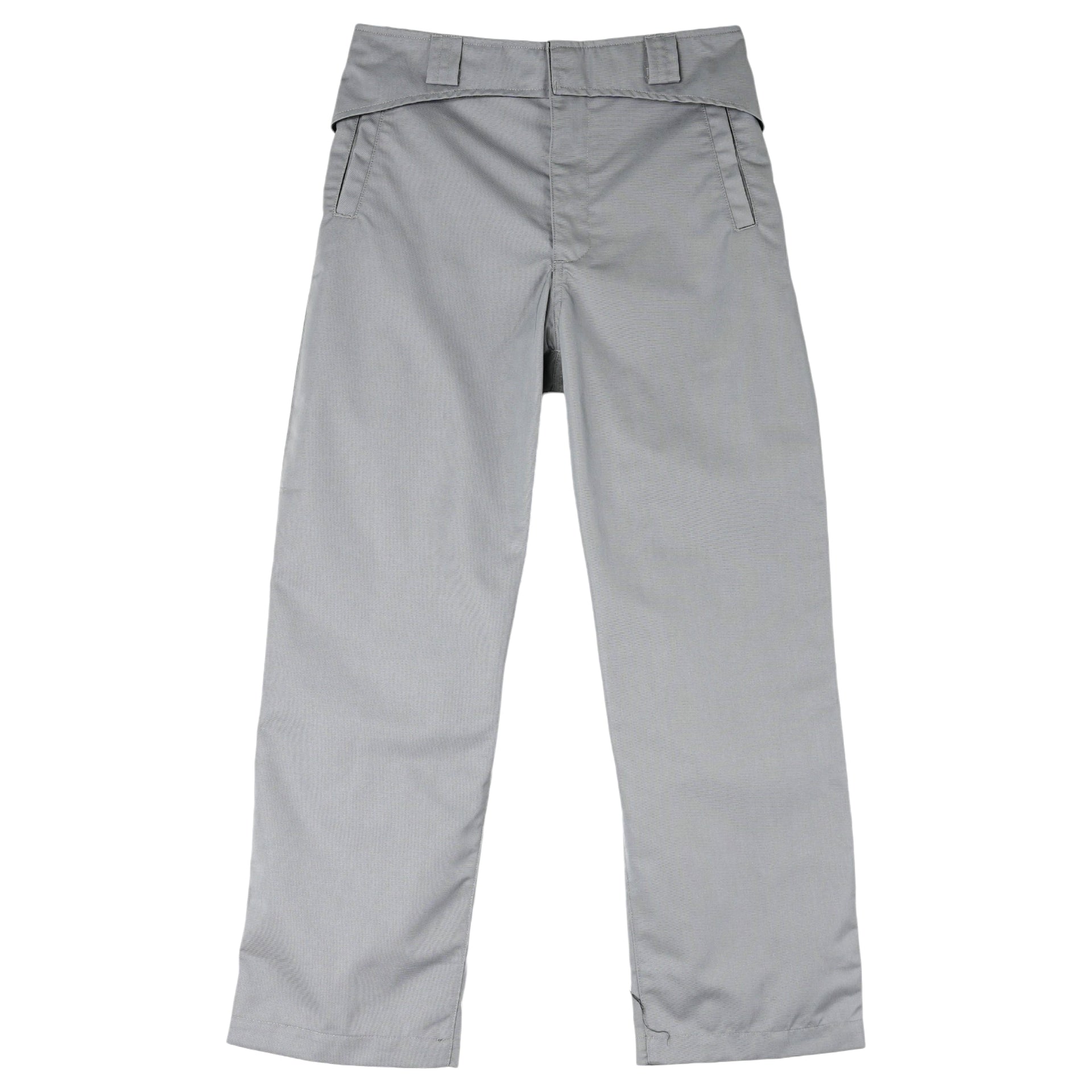 FOLDED BELT PANTS / STEEL GREY