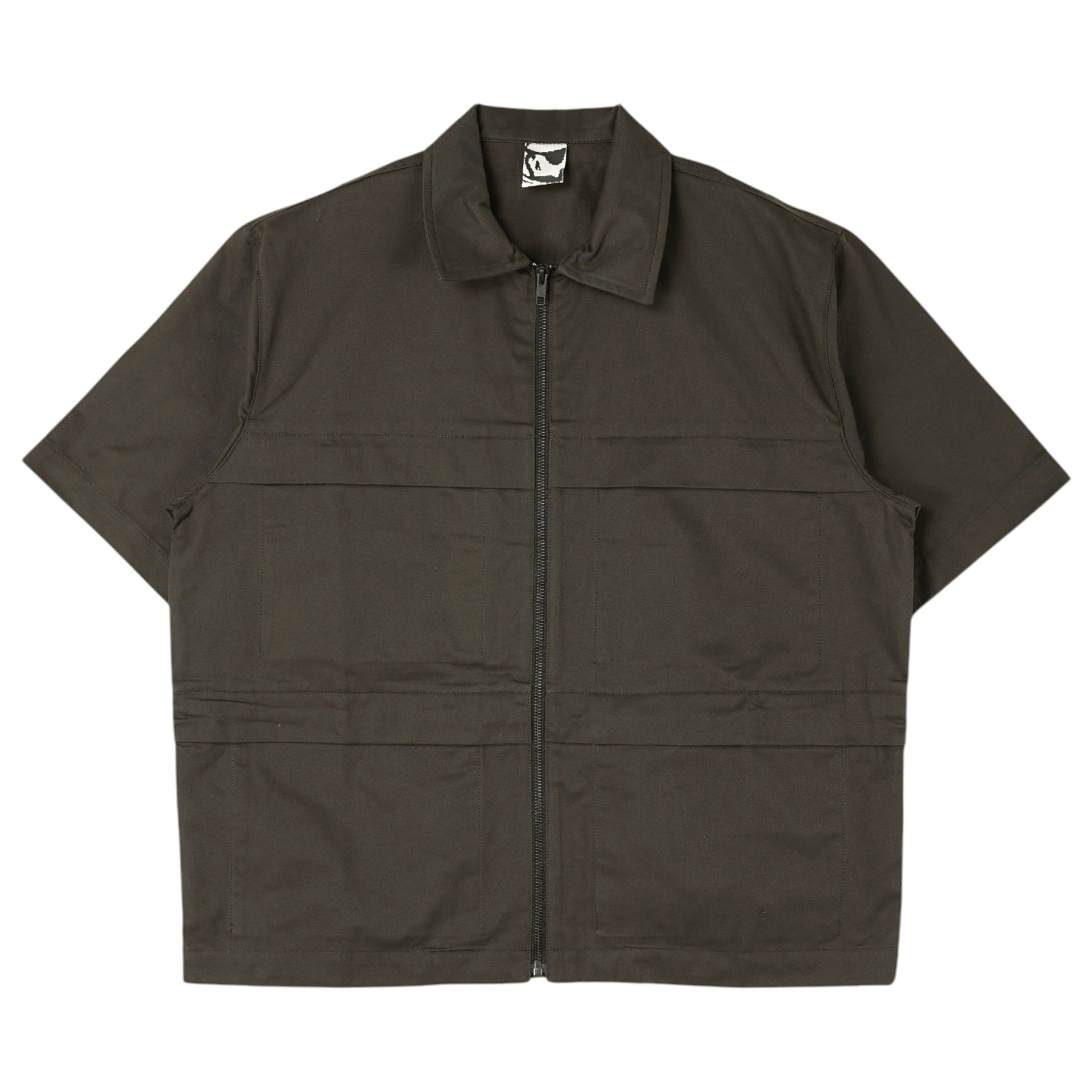 SOLID S/S SHIRT / SOIL BROWN