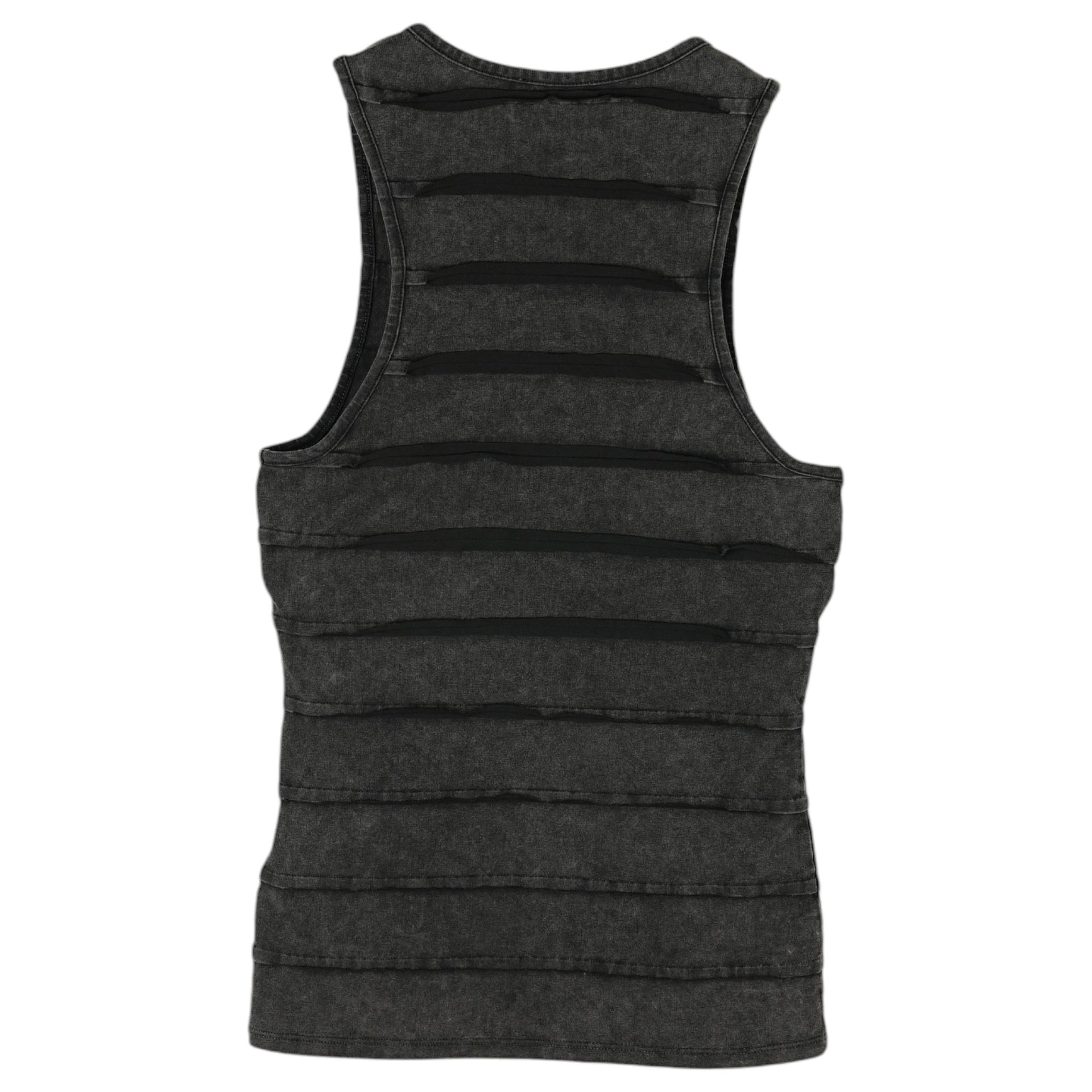 GUSA REVERSE SEAM TANK / F9CK:WASHED OUT BLACK