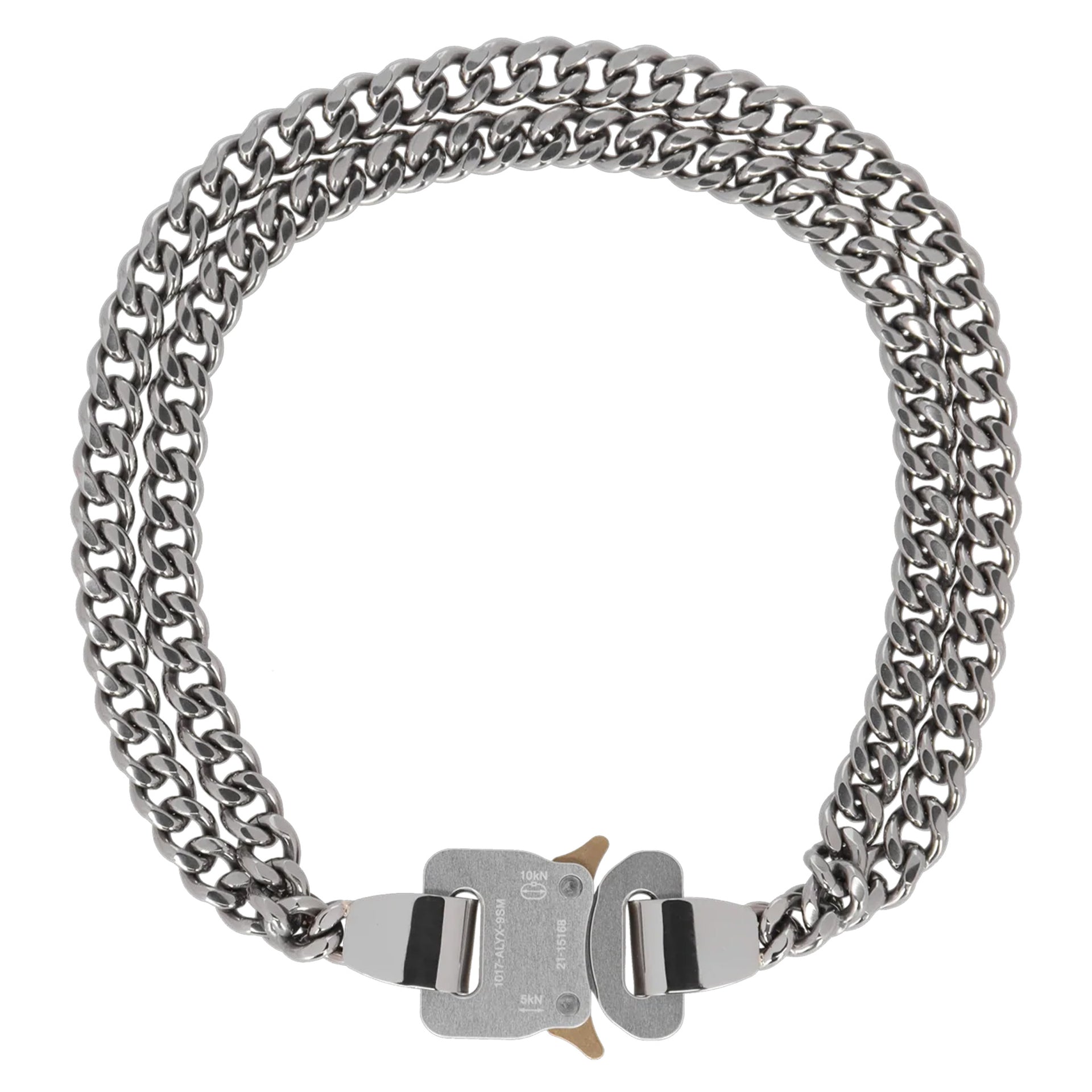 2X CHAIN BUCKLE NECKLACE / GRY0002:SILVER