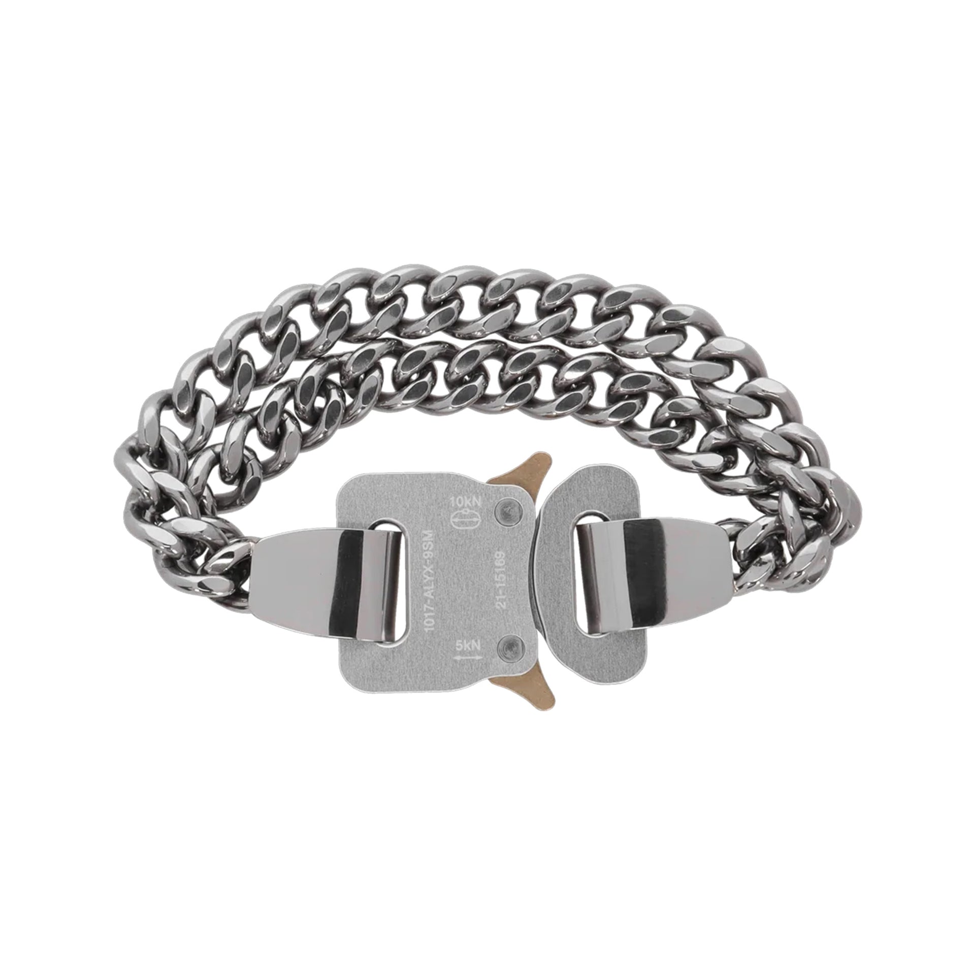 2X CHAIN BUCKLE BRACELET / GRY0002:SILVER