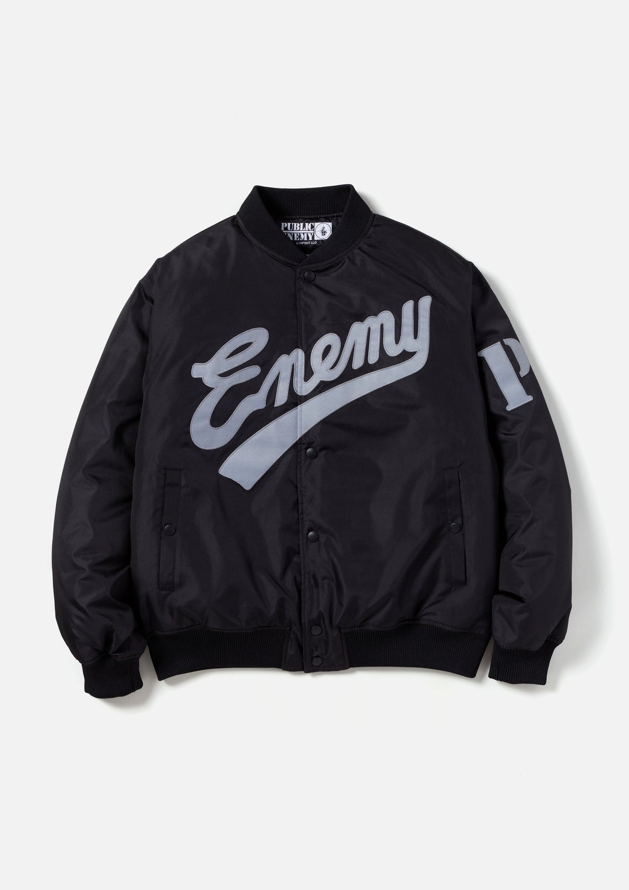 NH X PUBLIC ENEMY X MAJESTIC . BASEBALL JACKET / BLACK ...