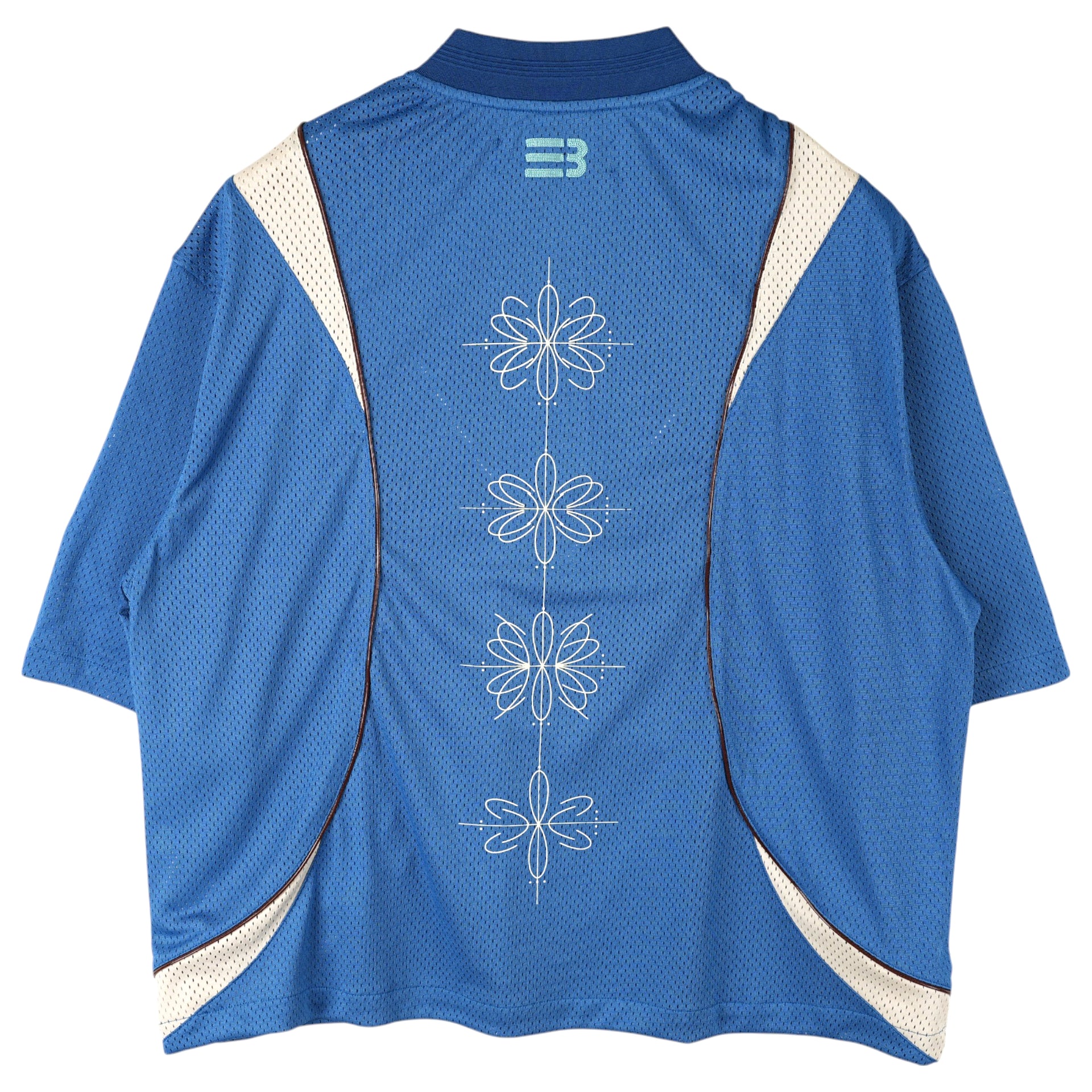 LEWIS PANELLED HALF-ZIP WARM UP JERSEY / CYBER BLUE