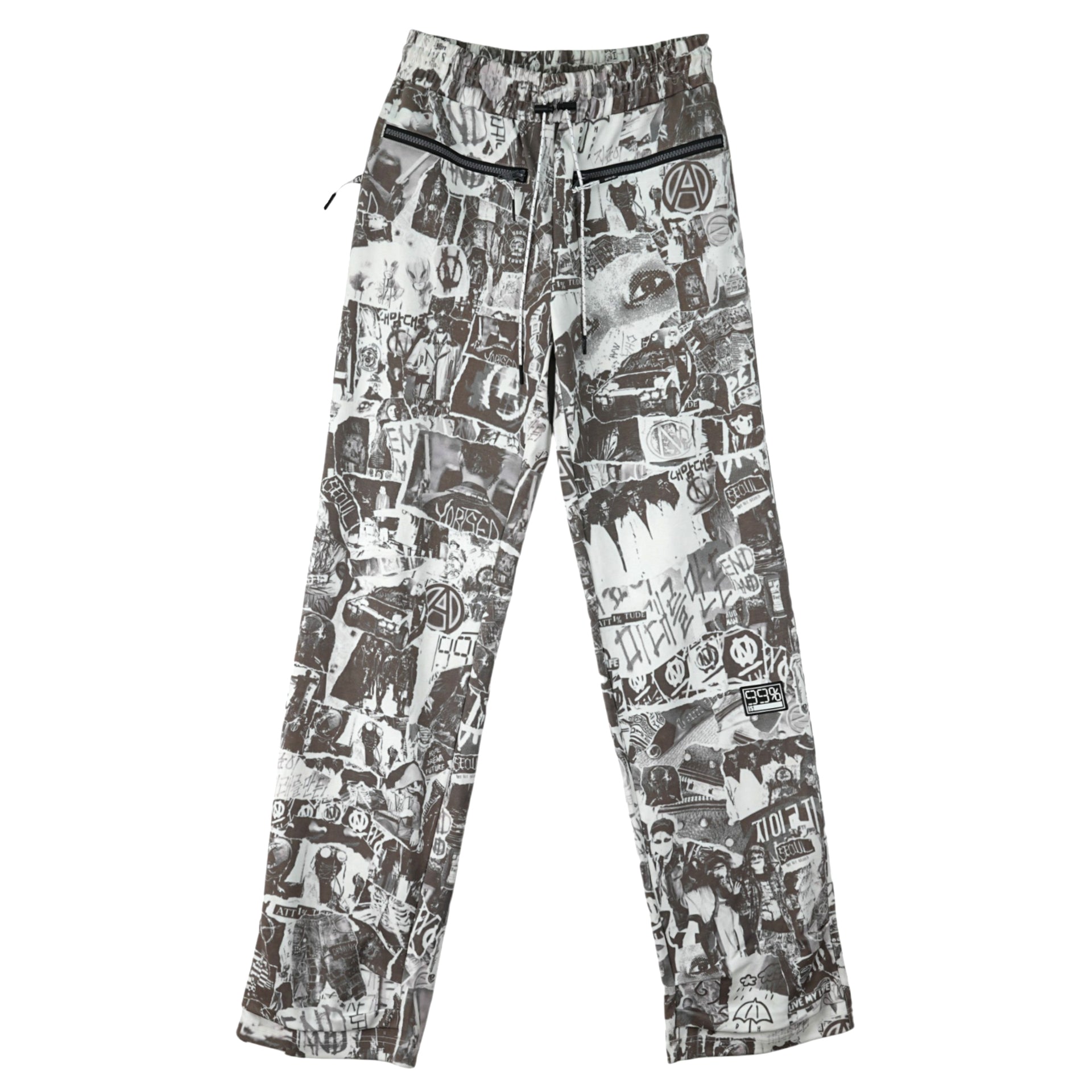 WOORIDLE COLLAGE PANTS / MIXED BLACK