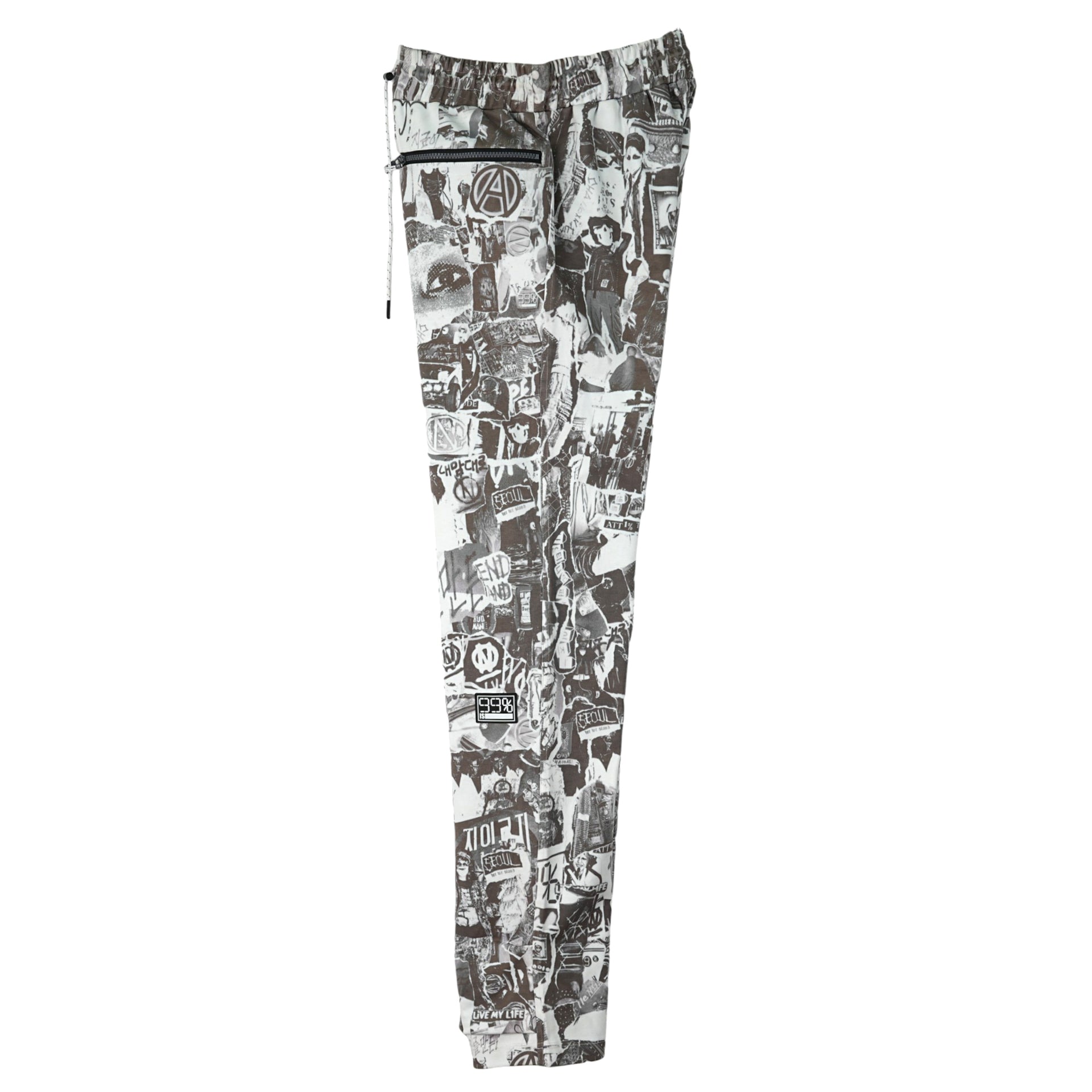 WOORIDLE COLLAGE PANTS / MIXED BLACK
