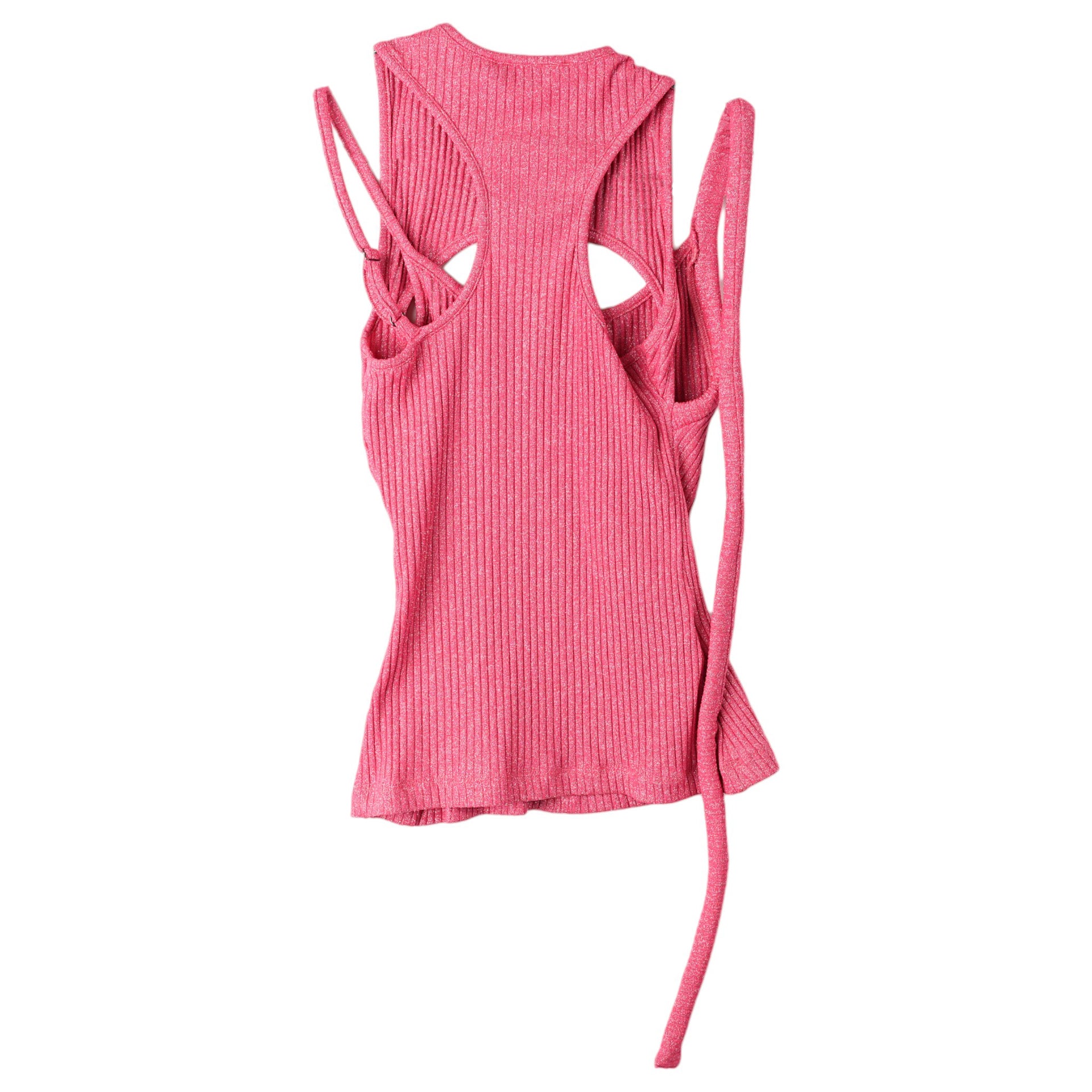 LAYERED CUT-OUT TANK TOP / PINK