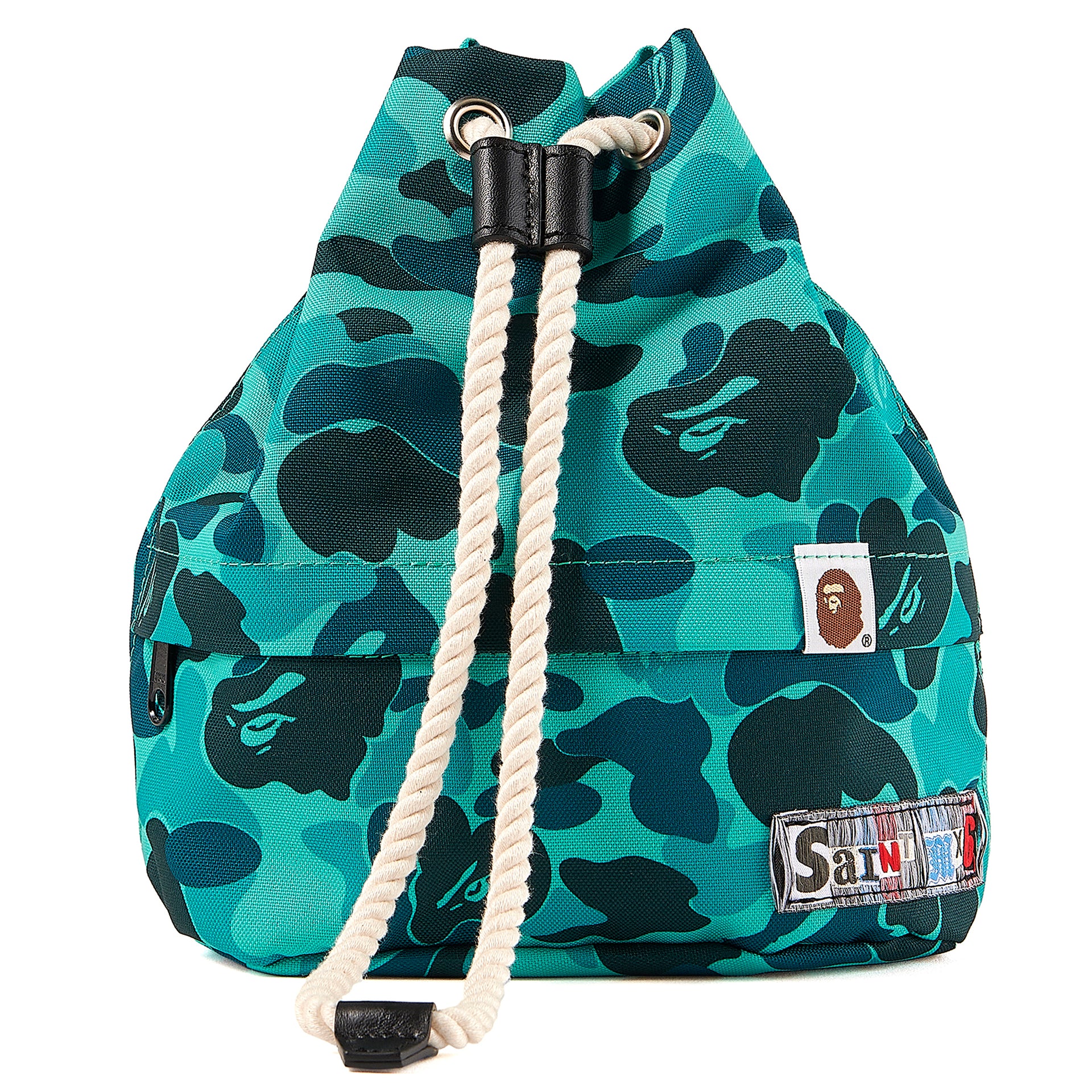 A BATHING APE® AP_ROPE SNAP BAG / BLACK CAMO