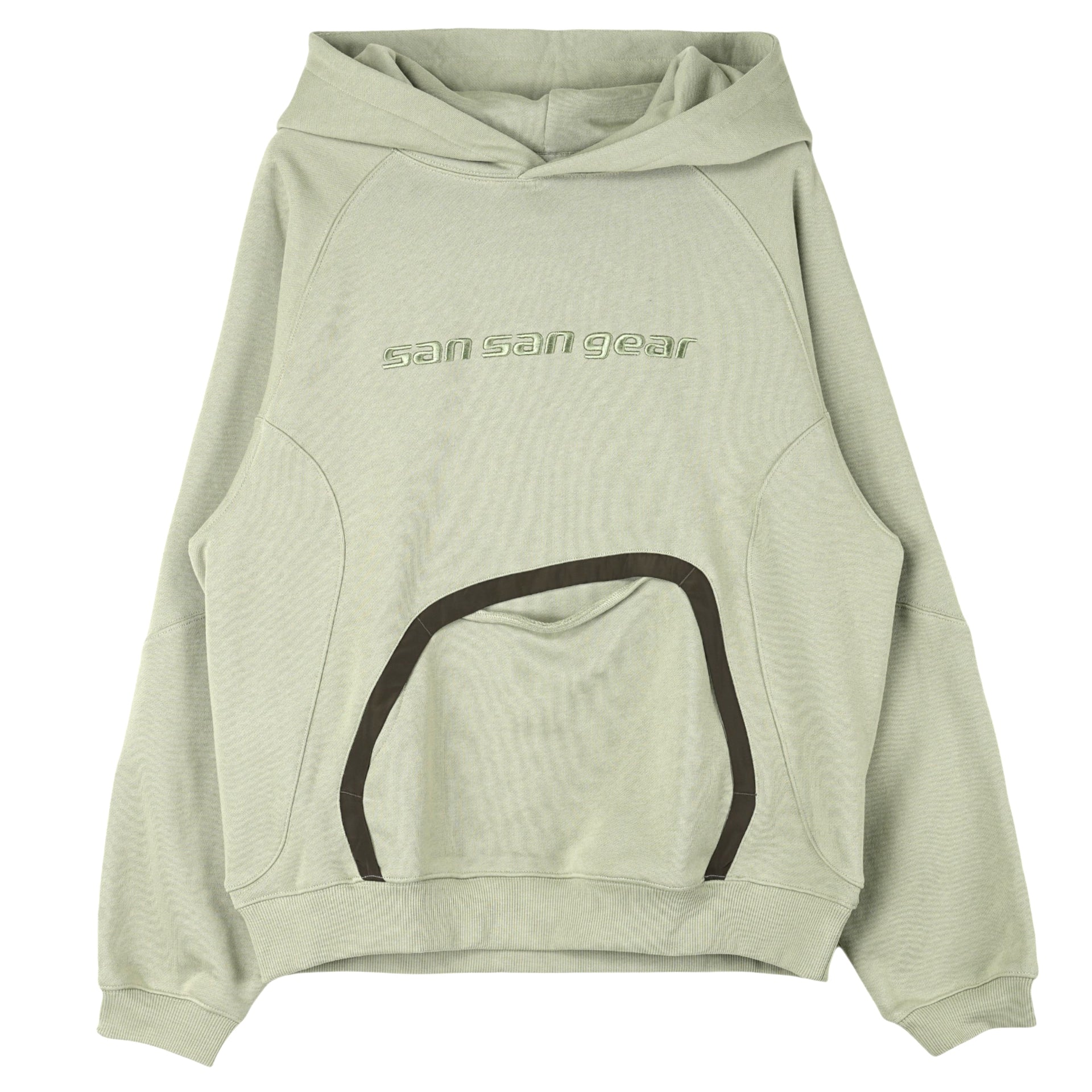 NYLON POCKET HOODIE / LIGHT GREEN