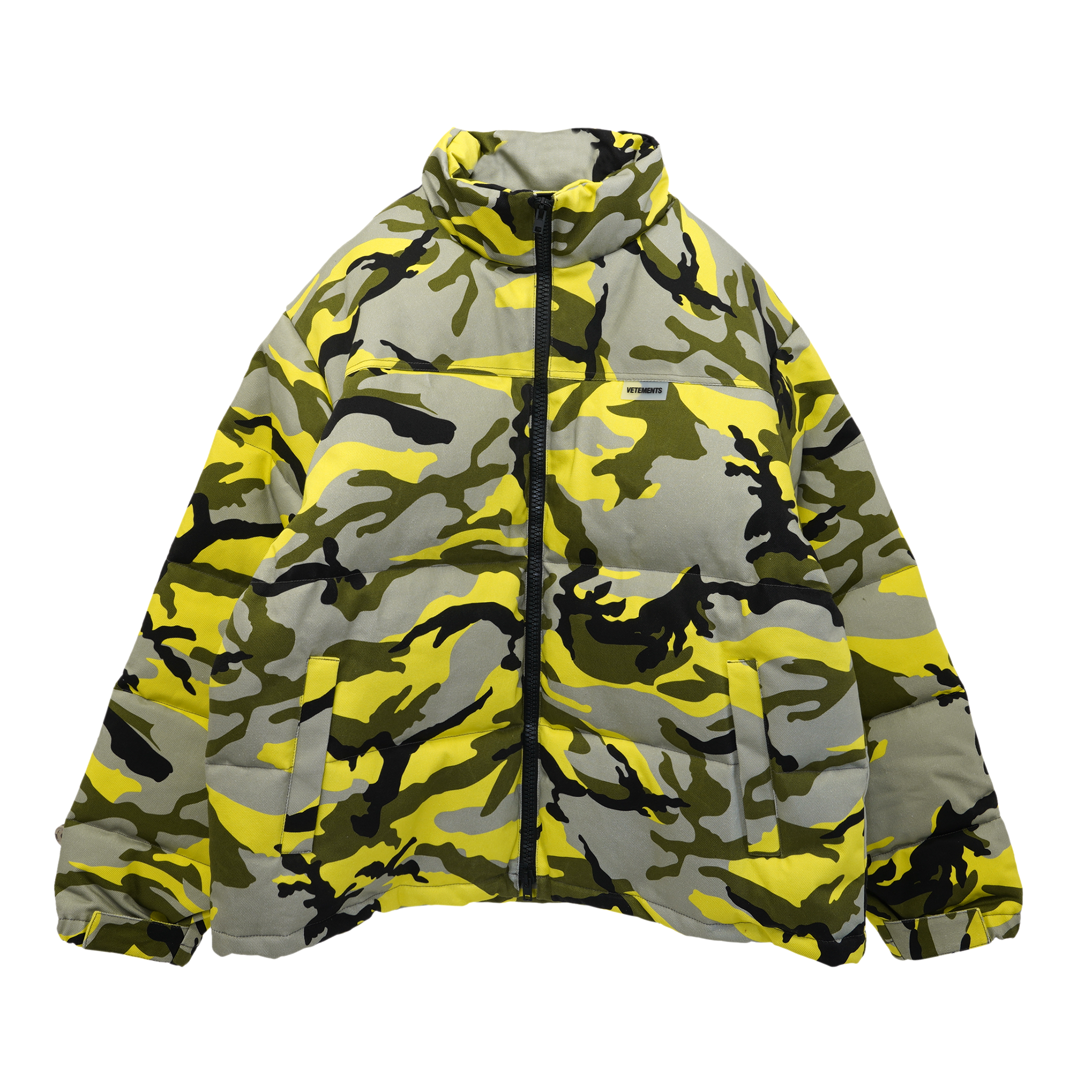 VETEMENTS Neon Camo Puffer Jacket S