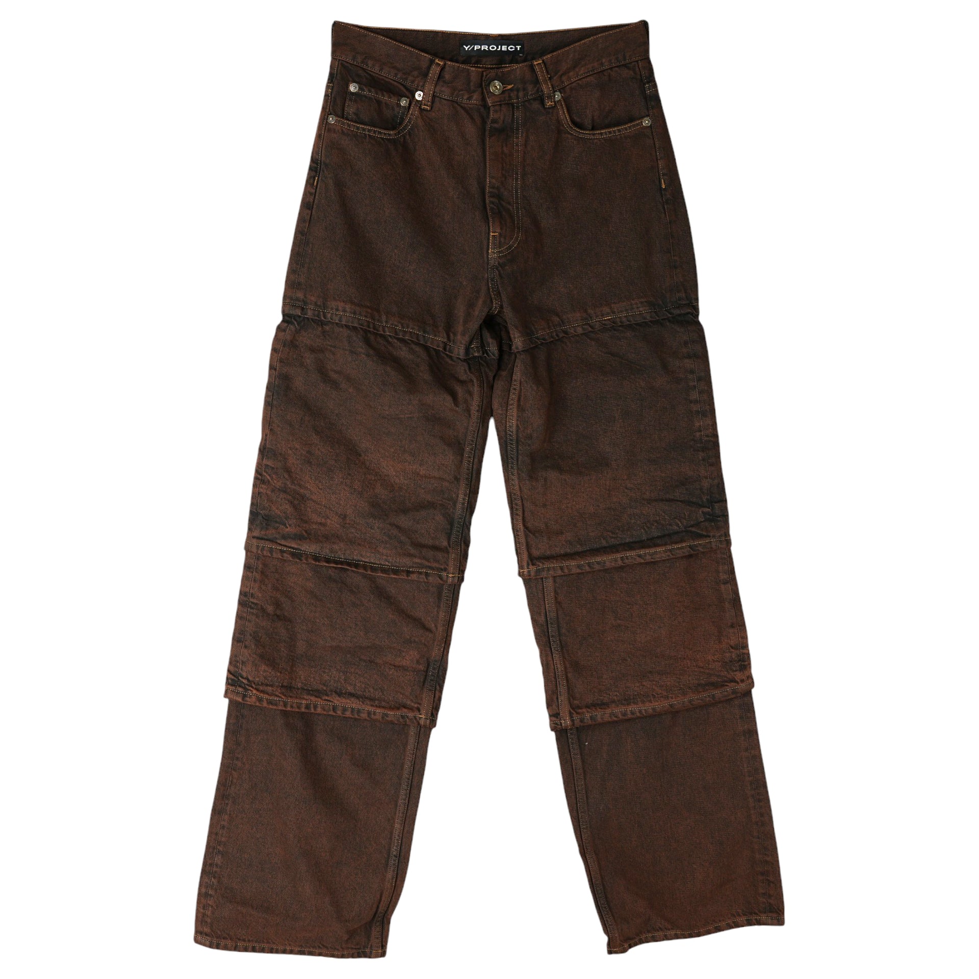 MULTI CUFF JEANS / BROWN