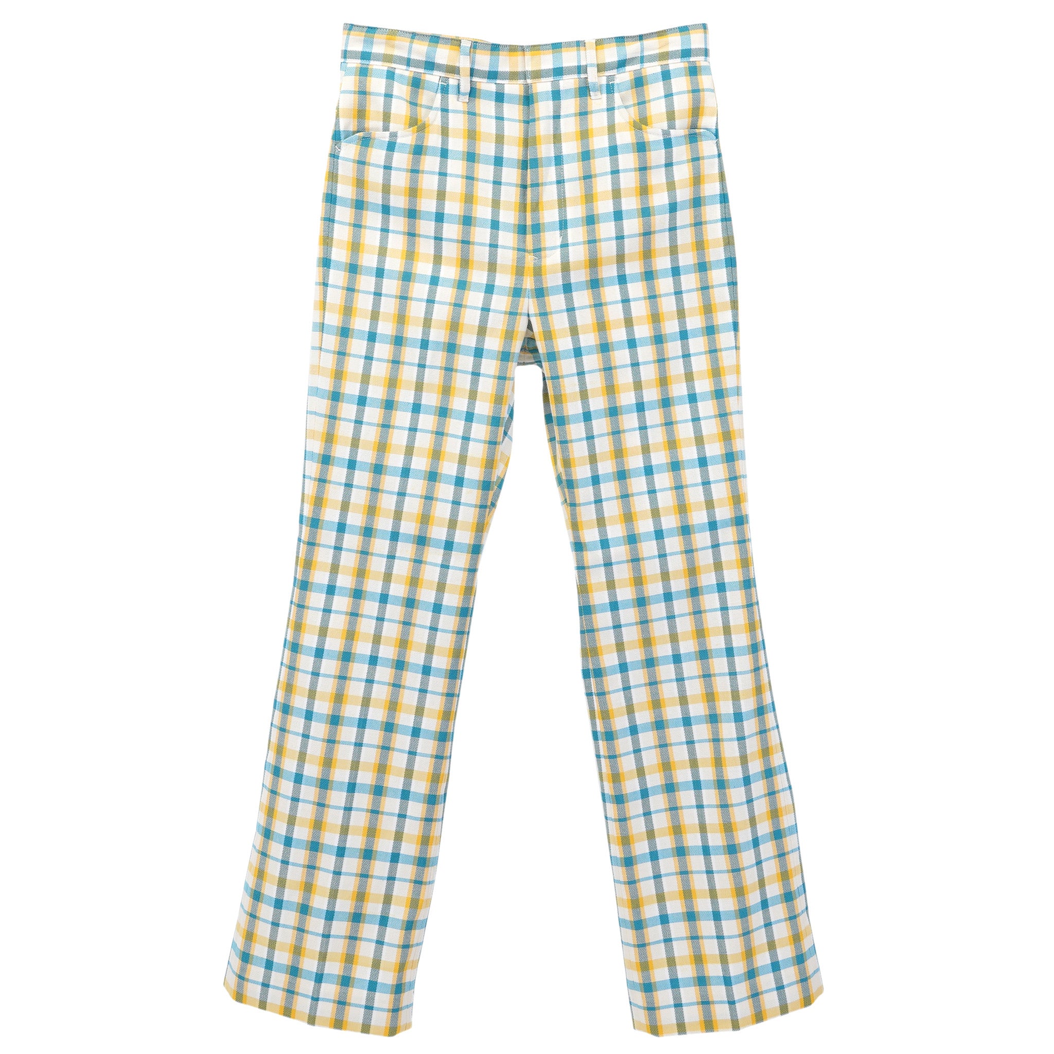 FLARE PANTS SOUVENIR CHECK / GREEN | 198201111959 | GR8