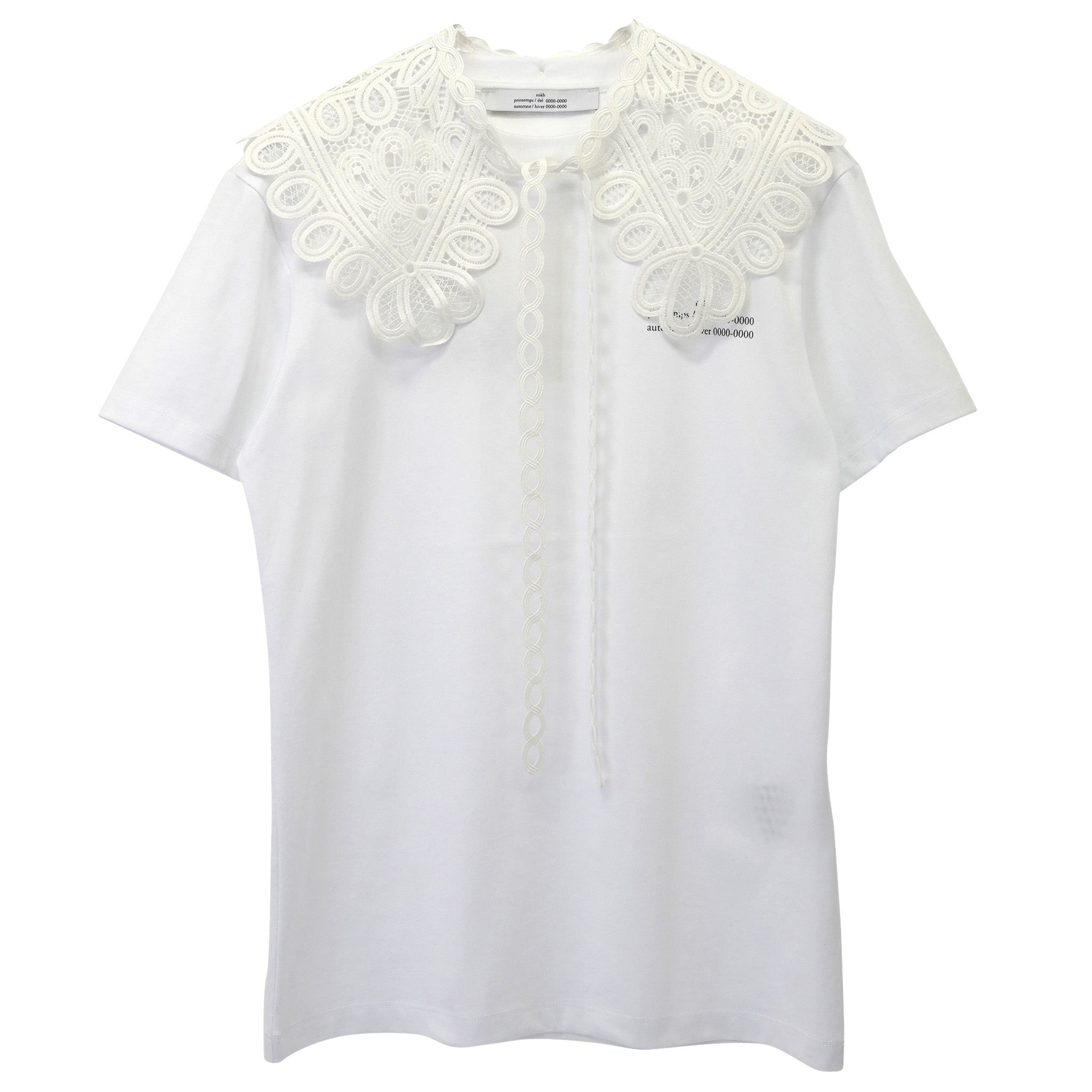 T-SHIRT WITH LACE - WHITE WITH WHITE LACE / 01W:WHITEWITHWHITELACE