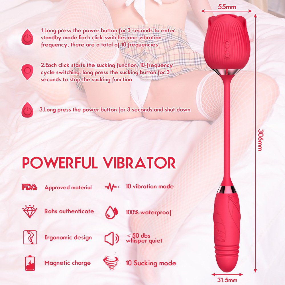 Rose Vibrator Size