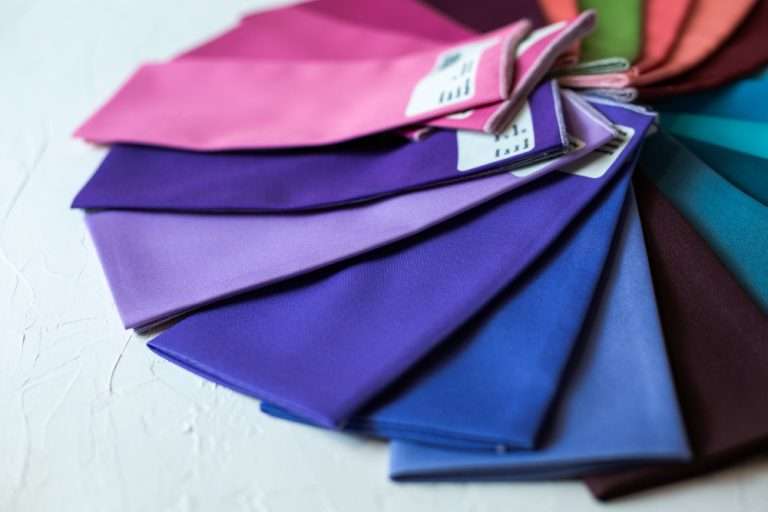 A Group of Twisted Colored Coton Fabric, Textile Palette, Holiday, Interior or swatches for stylist color typing.