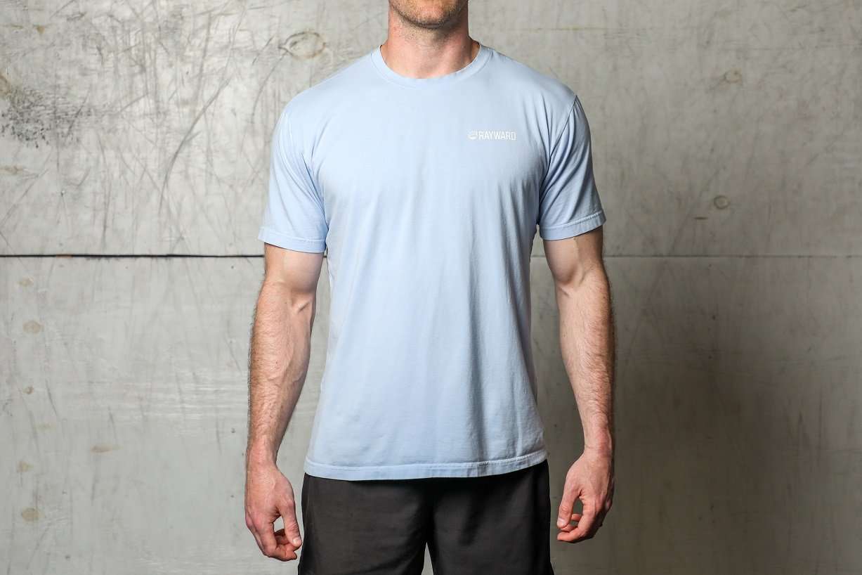 UPF 45 Bamboo Men's Blue Short Sleeve T-Shirt