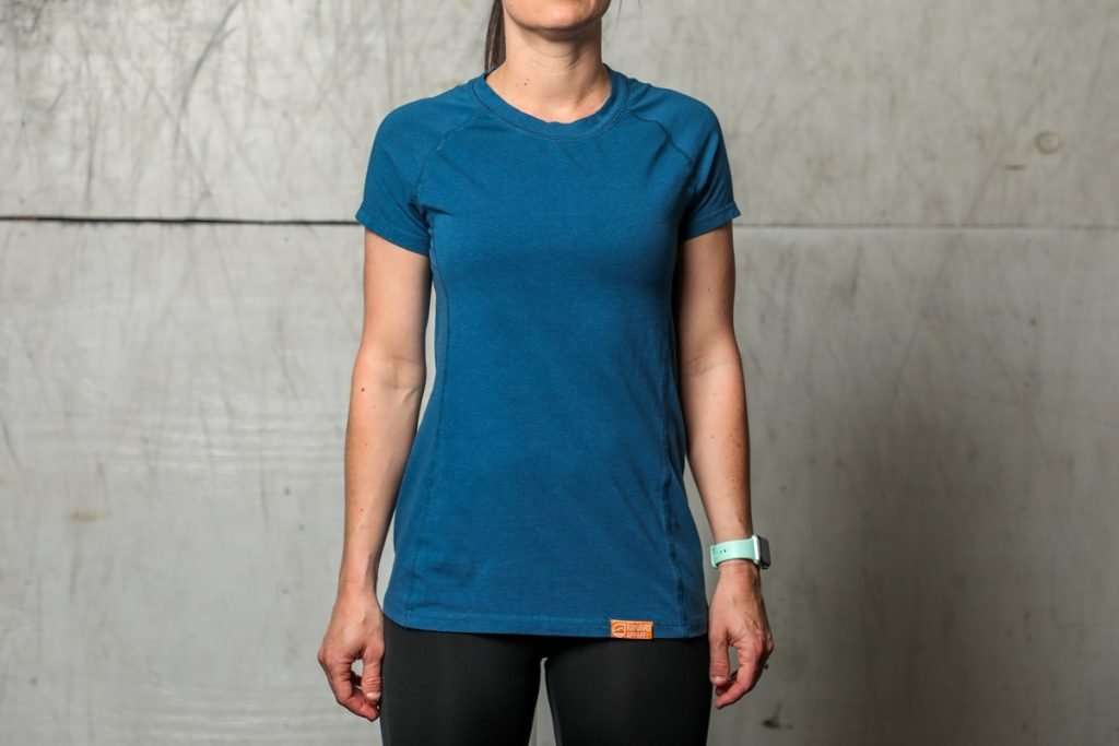 UPF 50 Women's Blue Bamboo Short Sleeve