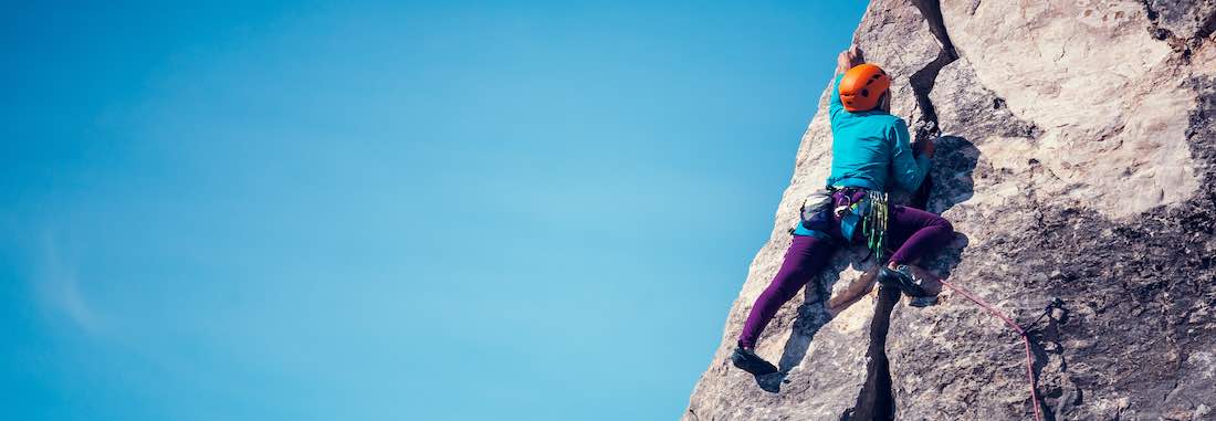 Climbing with UPF Apparel Sun Protection