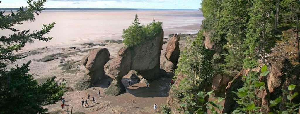 Hopewell Rocks in Bay of Fundy, Canada
