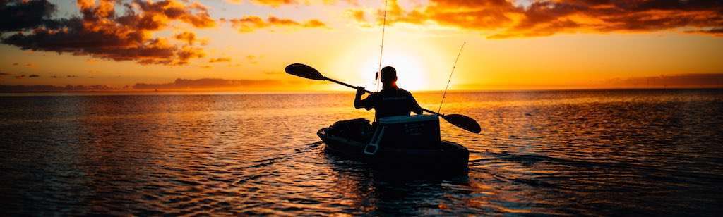 Kayak Fishing at Sunset