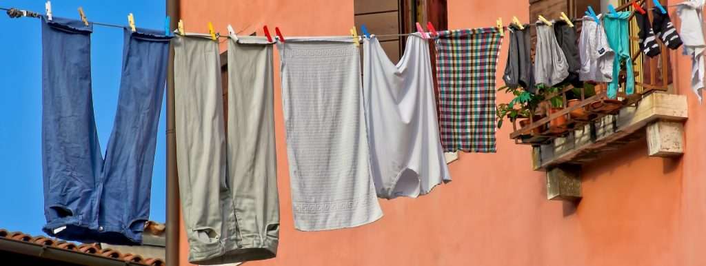 Clothes Line with UPF Clothing