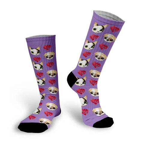 Cushy-Footsie-Footsies-with-Faces-Example-Pets-Cat-and-Dog-Faces-with-Love-hearts-on-Socks