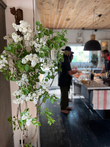 Fresh spring blossoms in the Hunter Moon Homestead kitchen
