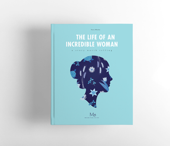 Top view of the book The Life of an Incredible Woman, a diy journal for women.