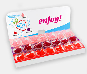 Jelly Drops Berry Pack created to help people with dementia stay hydrated.