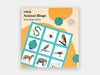 The top cover of the Animal Audio Bingo for individuals living with dementia, depicting a bingo card with animals.