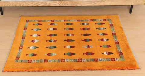 黄色のギャッベ（ギャベ）とペルシャ絨毯の一覧ページ、温かみのイエロー系