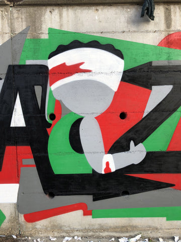 Urban Art - Stop Bombing Gaza - Graffito - Particolare - bambino palestinese ferito