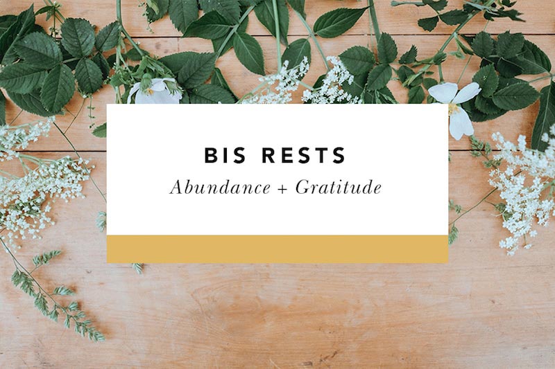 bis rests abundance + gratitude