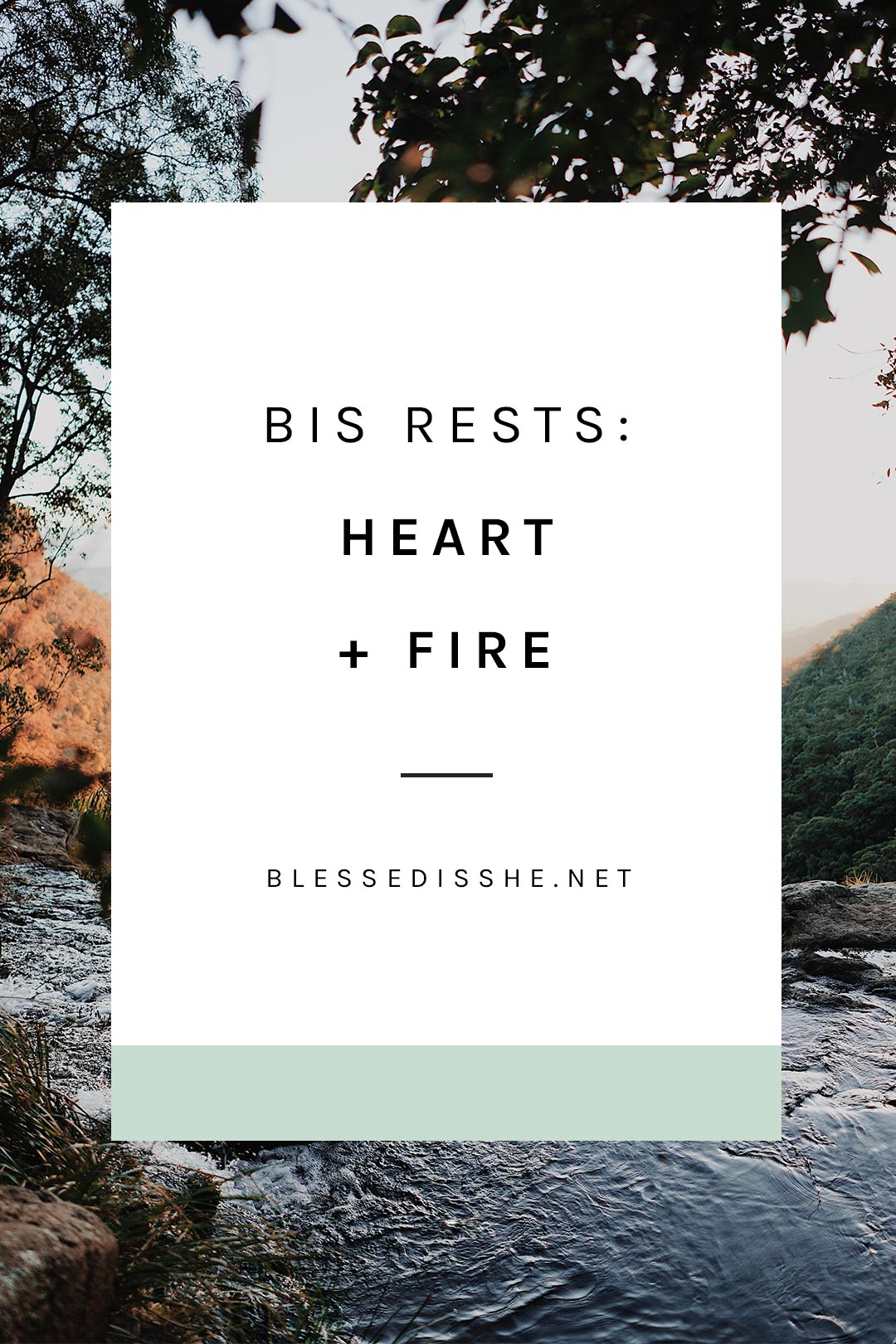 sunday reflection catholic bis rests Heart + Fire