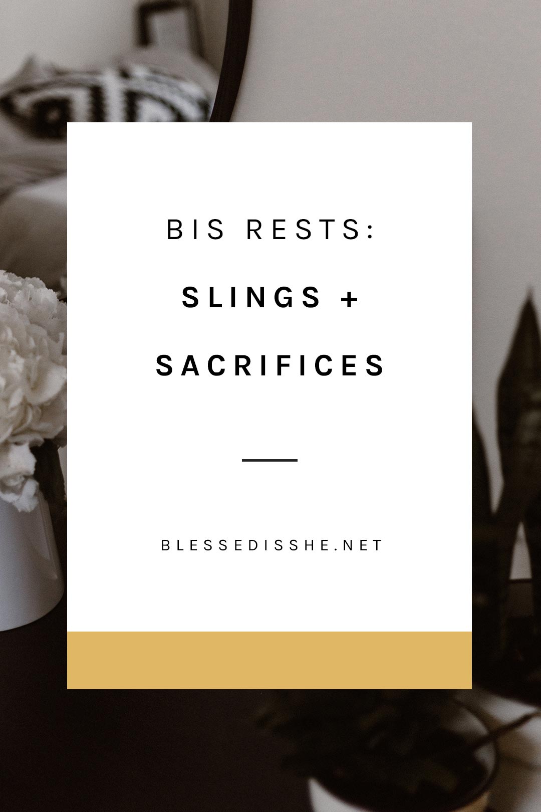 bis rests slings + sacrifices