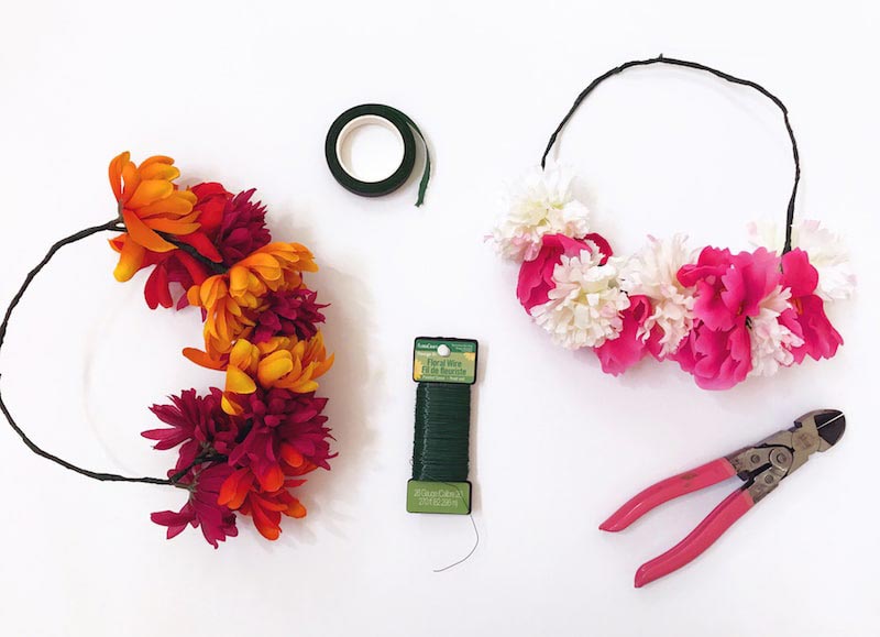 easy diy flower crown for kids st. therese feast day activity