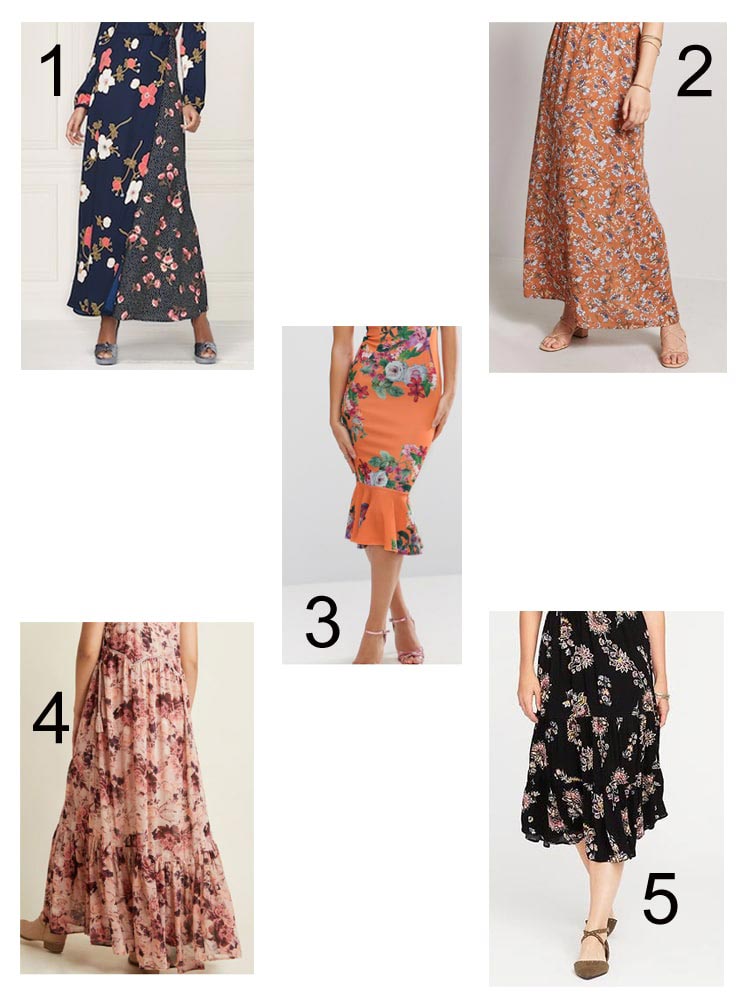 2017 floral skirt fashion ideas