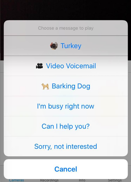 Kuna App Holiday Sounds Pre-Recorded Messages