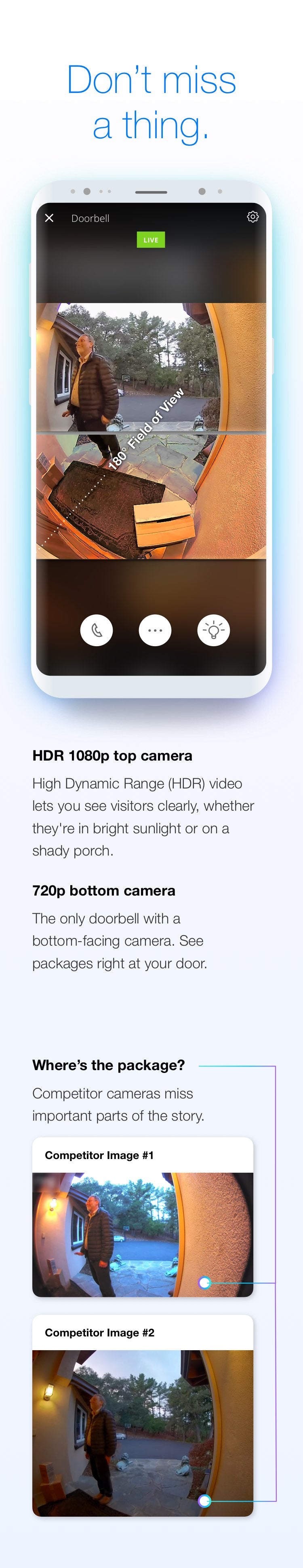 kuna dual camera doorbell