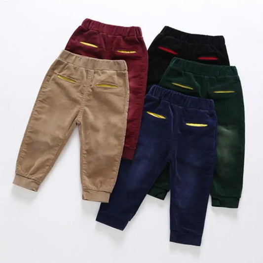 Casual Girl Boy Winter Pants Cotton Padded Thick Warm Trousers