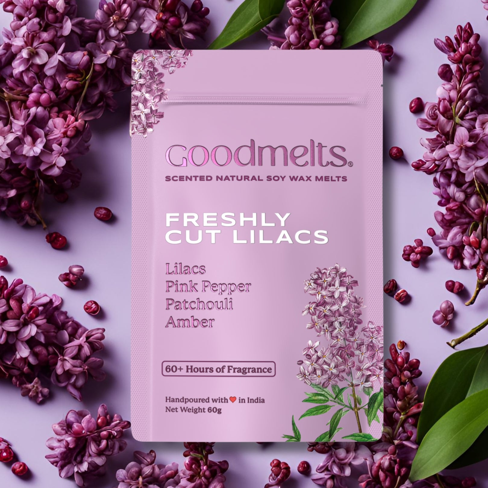 Freshly Cut Lilacs Wax Melts-60g Pouch