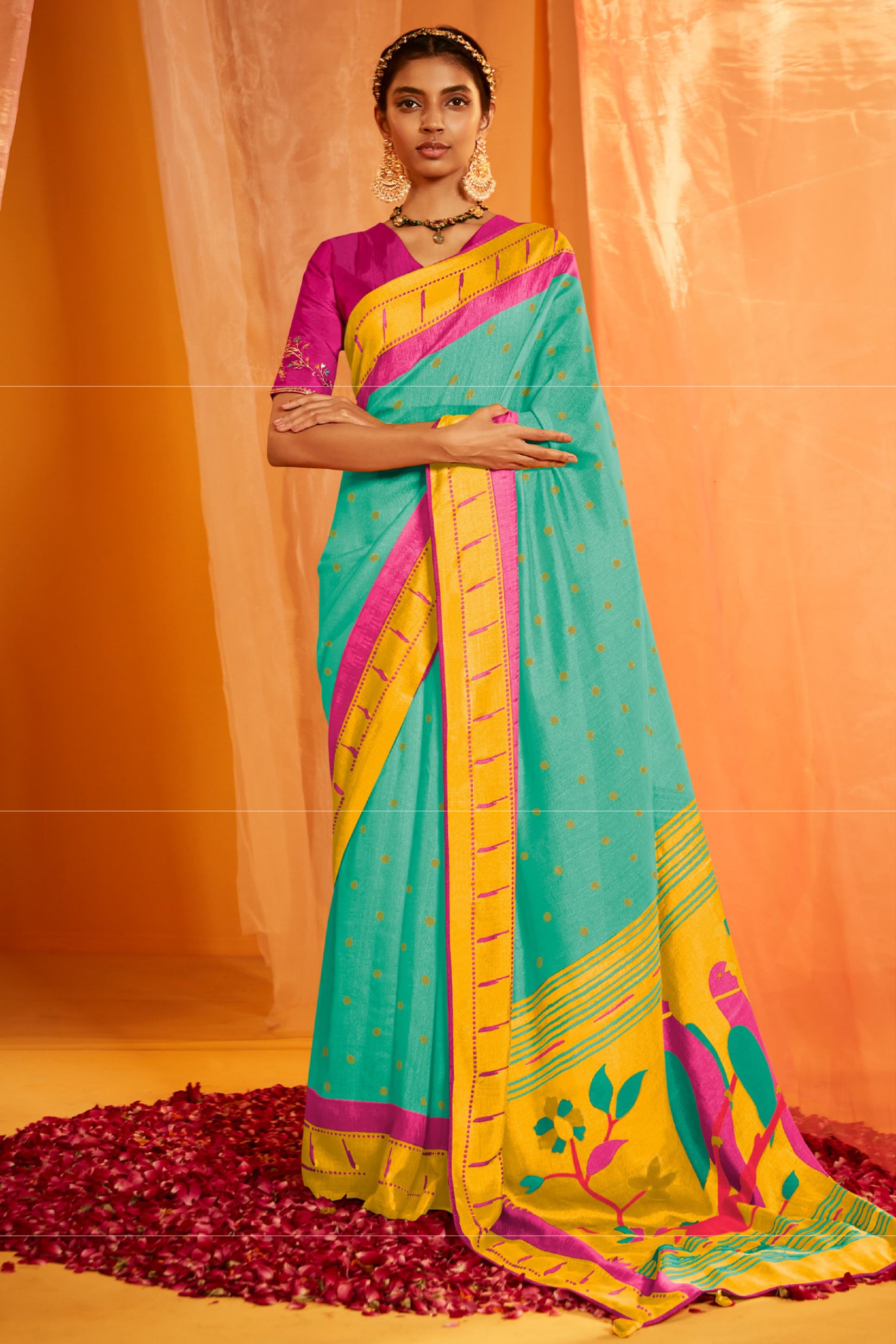 HANDLOOM COTTON PAITHANI SAREE | Amaria